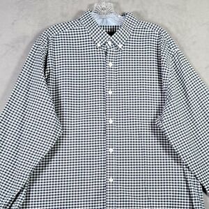 UNTUCKit Shirt Mens XL Black White Gingham Check Button Down Long Sleeve Preppy